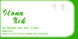 ilona nik business card